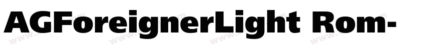 AGForeignerLight Rom字体转换